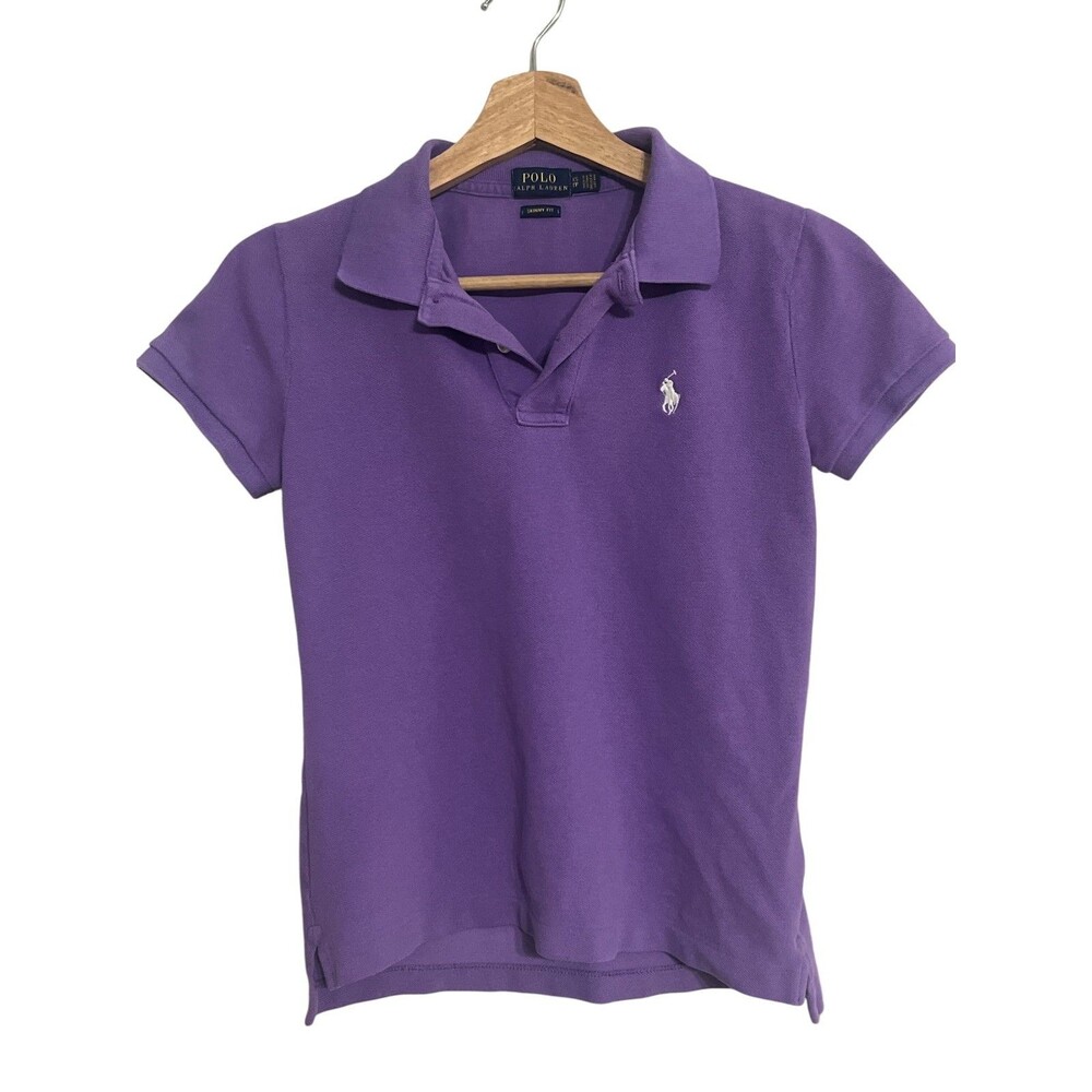 Polo by Ralph Lauren Purple Polo Shirt Women's Size XS Golf Preppy School Fall..